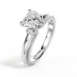 Florence Heart Cut Lab Grown Diamond 14Kt White Gold Engagement Ring - View 2