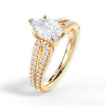 Jessica Pear Cut Lab Grown Diamond 18Kt Yellow Gold Engagement Ring - View 4