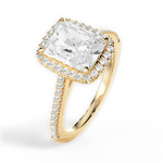 Jeanne Radiant Cut Lab Grown Diamond 18Kt Yellow Gold Engagement Ring - View 4