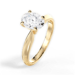 Beth Oval Cut Lab Grown Diamond 18Kt Yellow Gold Engagement Ring - View 4