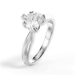 Anastasia Heart Cut Lab Grown Diamond 18Kt White Gold Engagement Ring - View 4