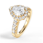 Lacey Pear Cut Lab Grown Diamond 18Kt Yellow Gold Engagement Ring - View 4