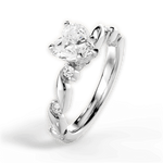Emma Heart Cut Lab Grown Diamond 18Kt White Gold Engagement Ring - View 3