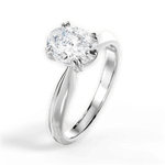 Anastasia Oval Cut Lab Grown Diamond 14Kt White Gold Engagement Ring - View 4