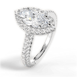 Kim Marquise Cut Lab Grown Diamond Platinum Engagement Ring - View 4