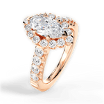 Lacey Marquise Cut Lab Grown Diamond 18Kt Rose Gold Engagement Ring - View 4