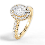 Kim Oval Cut Lab Grown Diamond 18Kt Yellow Gold Engagement Ring - View 4