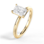Brenda Radiant Cut Lab Grown Diamond 18Kt Yellow Gold Engagement Ring - View 3