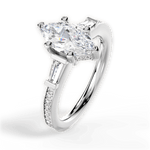 Katie Marquise Cut Lab Grown Diamond 14Kt White Gold Engagement Ring - View 3