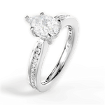 Katelyn Pear Cut Lab Grown Diamond Platinum Engagement Ring - View 2