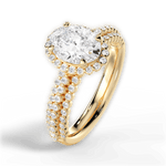 Jocelyn Oval Cut Lab Grown Diamond 18Kt Yellow Gold Engagement Ring - View 2