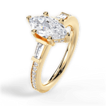 Katie Marquise Cut Lab Grown Diamond 18Kt Yellow Gold Engagement Ring - View 4