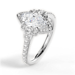 Joyce Marquise Cut Lab Grown Diamond 18Kt White Gold Engagement Ring - View 3