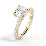 Madeline Round Cut Lab Grown Diamond 18Kt Yellow Gold Engagement Ring - View 4