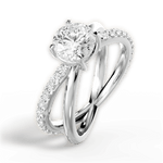 Jennifer Round Cut Lab Grown Diamond 18Kt White Gold Engagement Ring - View 2