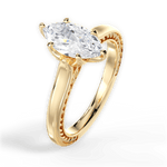 Carrie Marquise Cut Lab Grown Diamond 18Kt Yellow Gold Engagement Ring - View 4
