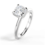 Alicia Cushion Cut Lab Grown Diamond 18Kt White Gold Engagement Ring - View 4
