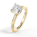 Brenda Cushion Cut Lab Grown Diamond 18Kt Yellow Gold Engagement Ring - View 4