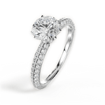 Gail Round Cut Lab Grown Diamond 18Kt White Gold Engagement Ring - View 4