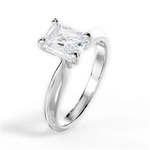 Aria Radiant Cut Lab Grown Diamond 14Kt White Gold Engagement Ring - View 4