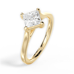 Bernadette Princess Cut Lab Grown Diamond 18Kt Yellow Gold Engagement Ring - View 2