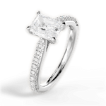 Frances Radiant Cut Lab Grown Diamond 14Kt White Gold Engagement Ring - View 3