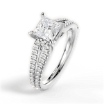 Jessica Princess Cut Lab Grown Diamond 14Kt White Gold Engagement Ring - View 3