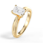 Dolores Radiant Cut Lab Grown Diamond 18Kt Yellow Gold Engagement Ring - View 4