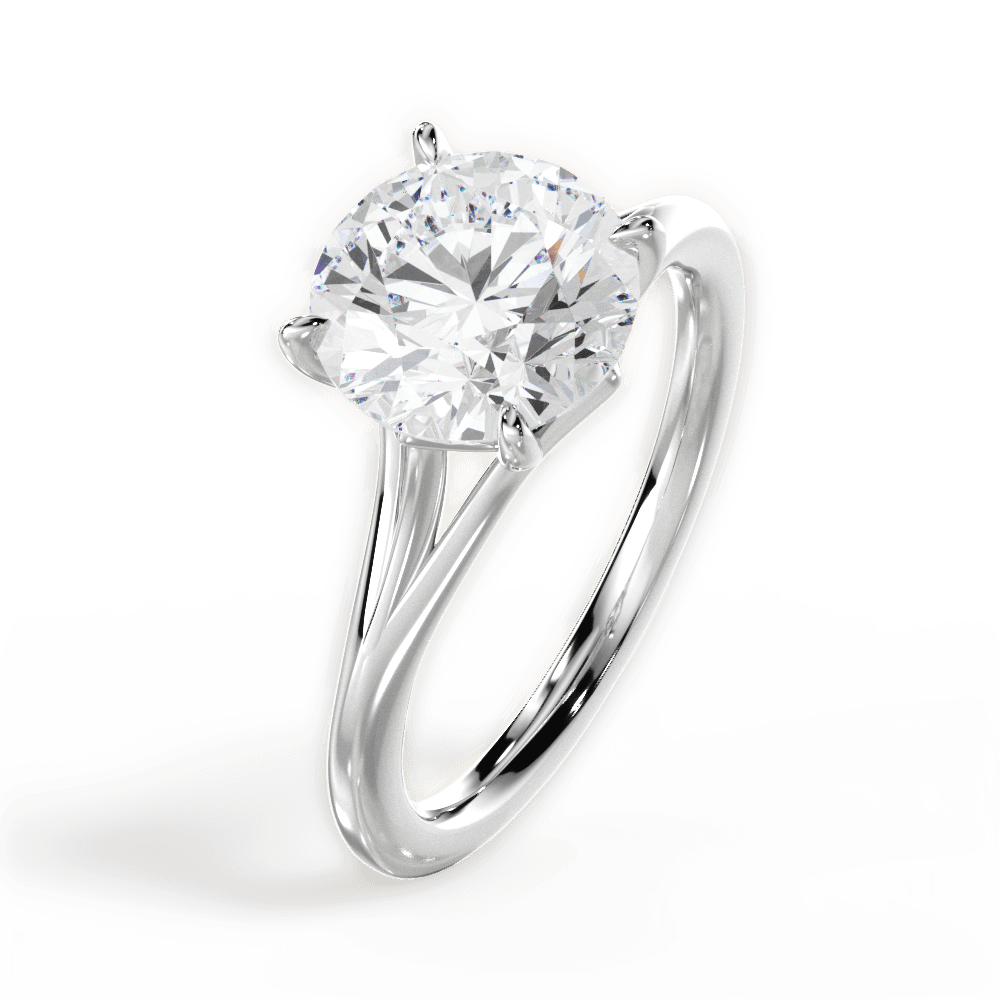 Anita Round Cut Lab Grown Diamond 14Kt White Gold Engagement Ring - View 4