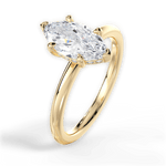 Brenda Marquise Cut Lab Grown Diamond 18Kt Yellow Gold Engagement Ring - View 3