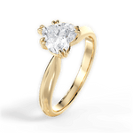 Claudia Heart Cut Lab Grown Diamond 18Kt Yellow Gold Engagement Ring - View 2