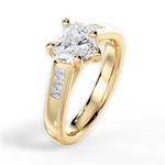 Brittany Heart Cut Lab Grown Diamond 18Kt Yellow Gold Engagement Ring - View 4