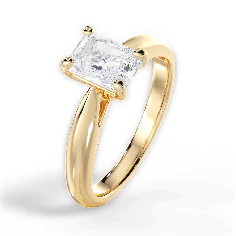 Colleen Radiant Cut Lab Grown Diamond 18Kt Yellow Gold Engagement Ring - View 4
