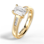 Brittany Emerald Cut Lab Grown Diamond 18Kt Yellow Gold Engagement Ring - View 3