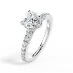 Laura Heart Cut Lab Grown Diamond 18Kt White Gold Engagement Ring - View 3