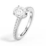 Joan Oval Cut Lab Grown Diamond 18Kt White Gold Engagement Ring - View 2