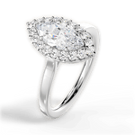 Fiona Marquise Cut Lab Grown Diamond 14Kt White Gold Engagement Ring - View 2
