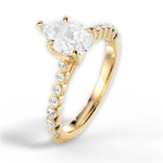 Dana Pear Cut Lab Grown Diamond 18Kt Yellow Gold Engagement Ring - View 2
