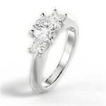 Dorothy Round Cut Lab Grown Diamond 18Kt White Gold Engagement Ring - View 4