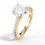 Dana Oval Cut Lab Grown Diamond 18Kt Yellow Gold Engagement Ring - View 4
