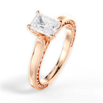 Carrie Radiant Cut Lab Grown Diamond 18Kt Rose Gold Engagement Ring - View 3