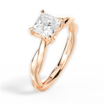 Bianca Princess Cut Lab Grown Diamond 18Kt Rose Gold Engagement Ring - View 3