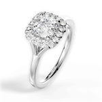 Geneva Asscher Cut Lab Grown Diamond 14Kt White Gold Engagement Ring - View 4