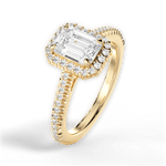 Jenny Emerald Cut Lab Grown Diamond 18Kt Yellow Gold Engagement Ring - View 2