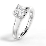 Carol Asscher Cut Lab Grown Diamond 14Kt White Gold Engagement Ring - View 3