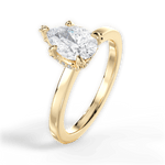 Gemma Pear Cut Lab Grown Diamond 18Kt Yellow Gold Engagement Ring - View 3