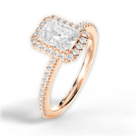 Joanne Radiant Cut Lab Grown Diamond 18Kt Rose Gold Engagement Ring - View 4