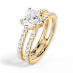 Christie Heart Cut Lab Grown Diamond 18Kt Yellow Gold Engagement Ring - View 4