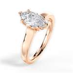 Carol Marquise Cut Lab Grown Diamond 18Kt Rose Gold Engagement Ring - View 3