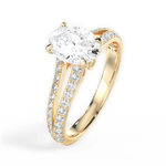 Kendra Oval Cut Lab Grown Diamond 18Kt Yellow Gold Engagement Ring - View 4
